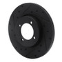 R1 74-87 Dodge COLT Front Left Drilled & Slotted Black Brake Rotor