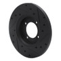 R1 74-87 Dodge COLT Front Left Drilled & Slotted Black Brake Rotor