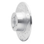 R1 67-76 BMW 1600 Front Right Drilled & Slotted Silver Brake Rotor