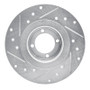 R1 67-76 BMW 1600 Front Right Drilled & Slotted Silver Brake Rotor