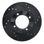 R1 82-86 Nissan STANZA Front Right Drilled & Slotted Black Brake Rotor