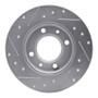 R1 89-91 Peugeot 405 Rear Right Drilled & Slotted Silver Brake Rotor