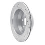 R1 15-20 Chevrolet Colorado Rear Right Drilled & Slotted Silver Brake Rotor
