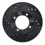 R1 82-86 Nissan STANZA Front Left Drilled & Slotted Black Brake Rotor