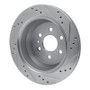 R1 15-20 Chevrolet Colorado Rear Left Drilled & Slotted Silver Brake Rotor