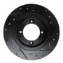 R1 82-86 Nissan SENTRA Front Left Drilled & Slotted Black Brake Rotor