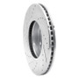 R1 15-20 Chevrolet Colorado Front Right Drilled & Slotted Silver Brake Rotor