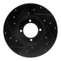 R1 80-83 Nissan 200SX Front Right Drilled & Slotted Black Brake Rotor