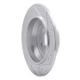R1 13-15 Land Rover LR2 Rear Left Drilled & Slotted Silver Brake Rotor