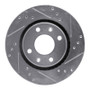 R1 89-91 Peugeot 405 Front Right Drilled & Slotted Silver Brake Rotor