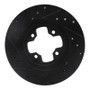 R1 81-88 Nissan Maxima Front Right Drilled & Slotted Black Brake Rotor