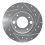 R1 71-89 Peugeot 505 Rear Left Drilled & Slotted Silver Brake Rotor