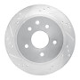 R1 02-06 Infiniti M45 Rear Left Drilled & Slotted Silver Brake Rotor