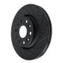 R1 18-25 Jeep Gladiator Front Right Drilled & Slotted Black Brake Rotor