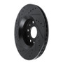 R1 18-25 Jeep Gladiator Front Right Drilled & Slotted Black Brake Rotor