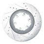 R1 09-12 Chevrolet Colorado Front Right Drilled & Slotted Silver Brake Rotor