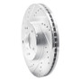 R1 97-01 Infiniti Q45 Front Left Drilled & Slotted Silver Brake Rotor