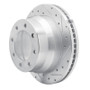 R1 09-20 Chevrolet Express 4500 Rear Right Drilled & Slotted Silver Brake Rotor