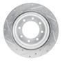 R1 09-20 Chevrolet Express 4500 Rear Right Drilled & Slotted Silver Brake Rotor