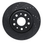 R1 18-25 Jeep Gladiator Front Left Drilled & Slotted Black Brake Rotor