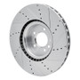R1 10-17 Land Rover Range Rover Front Left Drilled & Slotted Silver Brake Rotor