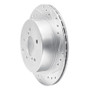 R1 93-01 Infiniti Q45 Rear Right Drilled & Slotted Silver Brake Rotor
