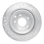 R1 93-01 Infiniti Q45 Rear Right Drilled & Slotted Silver Brake Rotor