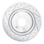 R1 19-25 Volvo XC40 Rear Left Drilled & Slotted Silver Brake Rotor