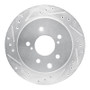 R1 93-01 Infiniti J30 Rear Left Drilled & Slotted Silver Brake Rotor