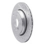 R1 10-13 Land Rover Range Rover Sport Rear Right Drilled & Slotted Silver Brake Rotor
