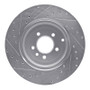 R1 10-13 Land Rover Range Rover Sport Rear Right Drilled & Slotted Silver Brake Rotor
