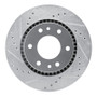 R1 06-09 Buick Rainier Front Left Drilled & Slotted Silver Brake Rotor