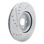 R1 17-25 Volvo S90 Front Right Drilled & Slotted Silver Brake Rotor