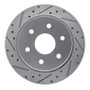 R1 03-05 Chevrolet Express 2500 Rear Left Drilled & Slotted Silver Brake Rotor