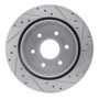 R1 03-05 Chevrolet Express 2500 Rear Left Drilled & Slotted Silver Brake Rotor