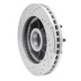 R1 01-02 Chevrolet Express 3500 Front Right Drilled & Slotted Silver Brake Rotor