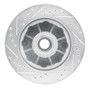R1 01-02 Chevrolet Express 3500 Front Right Drilled & Slotted Silver Brake Rotor