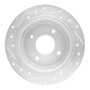 R1 90-92 Infiniti M30 Rear Right Drilled & Slotted Silver Brake Rotor