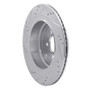 R1 06-12 Land Rover Range Rover Rear Right Drilled & Slotted Silver Brake Rotor