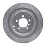 R1 06-12 Land Rover Range Rover Rear Right Drilled & Slotted Silver Brake Rotor