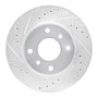 R1 90-92 Infiniti M30 Front Left Drilled & Slotted Silver Brake Rotor