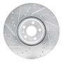 R1 16-26 Polestar Polestar 2 Front Right Drilled & Slotted Silver Brake Rotor