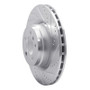 R1 06-12 Land Rover Range Rover Front Right Drilled & Slotted Silver Brake Rotor