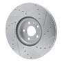 R1 16-26 Polestar Polestar 2 Front Left Drilled & Slotted Silver Brake Rotor