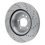 R1 05-09 Land Rover LR3 Front Left Drilled & Slotted Silver Brake Rotor