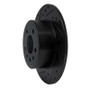 R1 97-08 Chevrolet ASTRA (Mexico) Rear Left Drilled & Slotted Black Brake Rotor