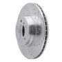 R1 03-05 Land Rover Range Rover Front Right Drilled & Slotted Silver Brake Rotor