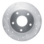 R1 20-25 Nissan SENTRA Rear Left Drilled & Slotted Silver Brake Rotor