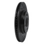 R1 86-86 Saab 9000 Front Right Drilled & Slotted Black Brake Rotor