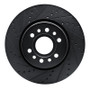 R1 21-25 Jeep Wagoneer Front Left Drilled & Slotted Black Brake Rotor